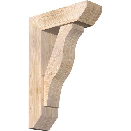 Ekena Millwork Funston Slat Smooth Bracket w/ Offset Brace, Douglas Fir, 7 1/2"W x 24"D x 36"H BKT0806X24X36FST06SDF